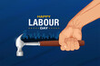 1st May Happy Labour Day, International workers day, toolbox instrument 