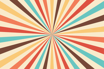Poster - abstract stylish retro vintage era line frame illustration 1970 shapes vector style stripes background poster design graphic