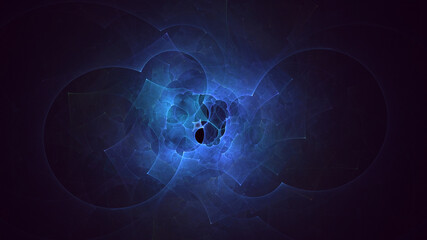 3D rendering abstract colorful fractal light background