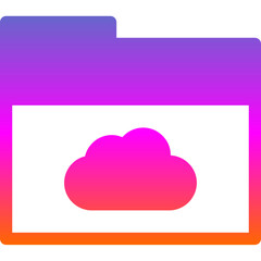 Sticker - Cloud Folder Icon