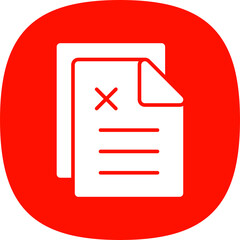 Poster - Document Cross Icon