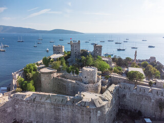 Wall Mural - Aerial view of Bodrum Castle in Turkey