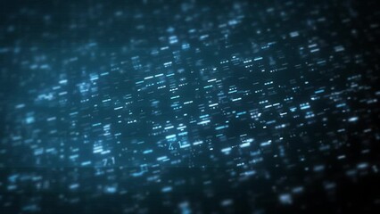 Poster - Big Data Digital Business Hitech Background/ 4k animation of an abstract wallpaper big data business digital technology background including connected lines and numbers matrix styled flowing with dept