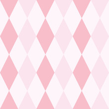 Geometric Vector Pattern, Pink Abstract Rhombus Background