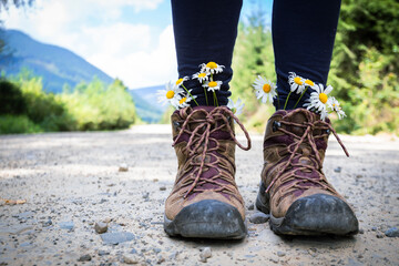 Wall Mural - a hiking boots