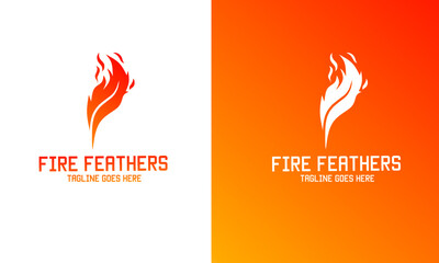 Wall Mural - Illustration vector graphic of template logo fire feathers