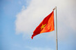 Vietnam flag fluttering on the sky background