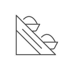 Wall Mural - Industrial conveyor line outline icon