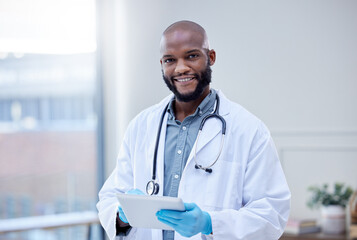 Aufkleber - Use the app to make an appointment. Shot of a male doctor using a digital tablet.
