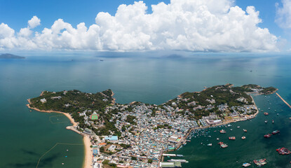 Wall Mural - Top view of Cheung Chau island