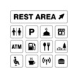 © hafid - set of flat rest area icon design template vector