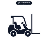 Fototapeta  - forklift icon symbol template for graphic and web design collection logo vector illustration