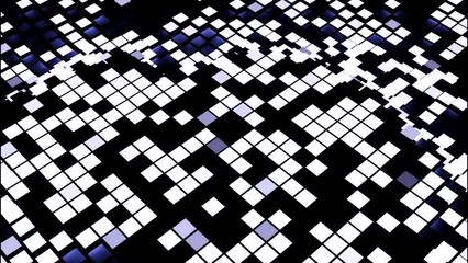 Poster - Colorful wave like motion of squared surface, seamless loop. Design. Moving up and down texture of squares tiles.
