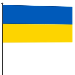 Poster - Flag of Ukraine on a white background.