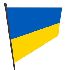 Poster - Flag of Ukraine on a white background.