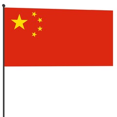 Poster - Flag of China on a white background.