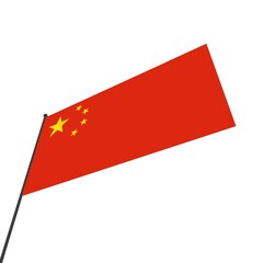 Poster - Flag of China on a white background.