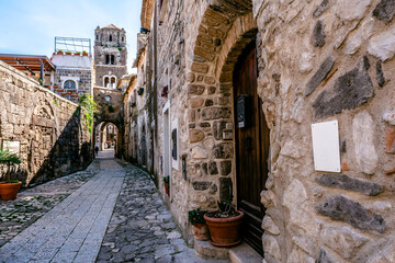 small and ancient village of Caserta vecchia, Campania region, Italy