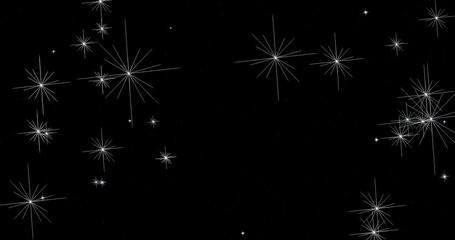 Wall Mural - cosmos, galaxy, starry sky, stars blink, shine, fly, blur, animated background of the night starry sky, screensaver with stars for overlay, copy space