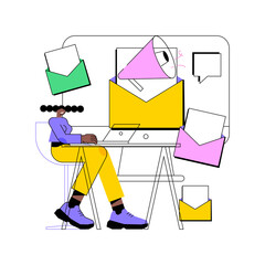 Poster - Newsletter abstract concept vector illustration. Subscribe for latest news, newsletter website tab, menu bar, UI, get updates, company web page, sign for promotion, news mail abstract metaphor.