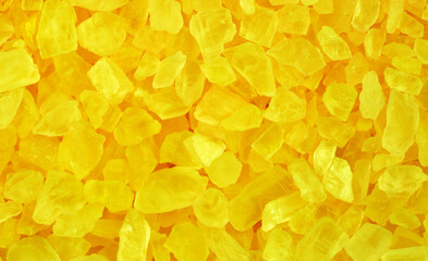 Wall Mural - Salt crystals, sea salt as background and texture. Ice crystals yellow