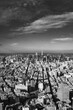Vintage looking panorama view over Lower Manhattan