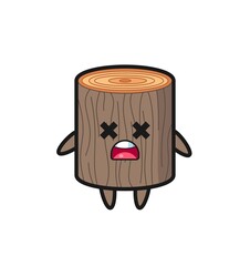 Wall Mural - the dead tree stump mascot character