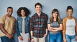 © Delmaine Donson/peopleimages.com - Good friends stand together. Studio portrait of a diverse group of young people standing together against a gray background.