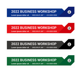 Wall Mural - business, corporate, lecture, event banner graphic design set.