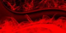 Abstract Red Wavy Background With Smokey Effects And Lighting 
