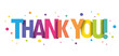 THANK YOU! colorful vector typography banner