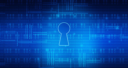Poster - 2d illustration technology cyber security