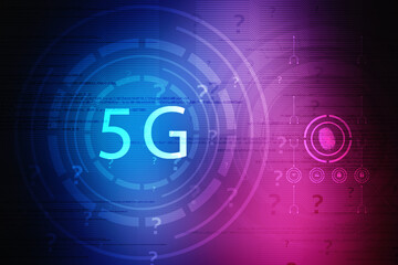Poster - 2d rendering 5G Network 5G Connection