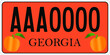Vehicle licence plates marking in Georgia in United States of America, Car plates. Vehicle license numbers of different American states. Vintage print for tee shirt graphics, sticker and poster design