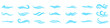 Blue waves icon vector set. Wave illustration sign collection. ocean symbol. water logo.