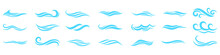 Blue Waves Icon Vector Set. Wave Illustration Sign Collection. Ocean Symbol. Water Logo.