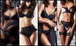 Sexy girls in erotic lingerie. Underwear collection collage.
