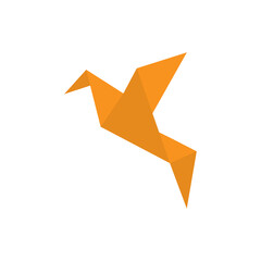 Wall Mural - origami bird logo icon design template vector