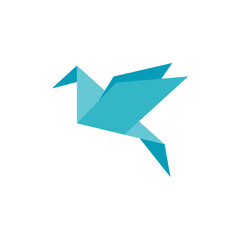Wall Mural - origami bird logo icon design template vector