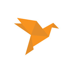 Wall Mural - origami bird logo icon design template vector