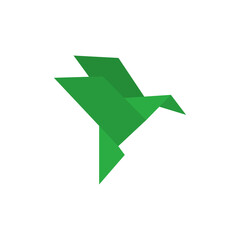 Wall Mural - origami bird logo icon design template vector