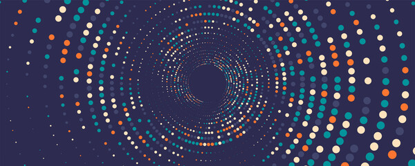Poster - Abstract design retro style with stripes element background rounded 1970 Vector illustration