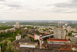 Fototapeta Do pokoju - Ukraine, Kyiv – May 02, 2015: Aerial panoramic view on central part of Kyiv from a roof of a high-rise building