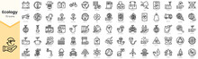 Set Of Ecology Icons. Simple Line Art Style Icons Pack. Vector Illustration