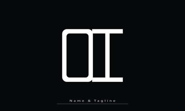 Alphabet letters Initials Monogram logo OI , IO
