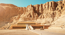 Temple Of Hatshepsut Is One Of The Main And Famous Archaeological And Tourist Attractions In The Nile Valley Near The City Of Luxor In Egypt