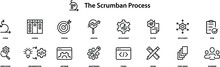 The Scrumban Process Icons , Vector
