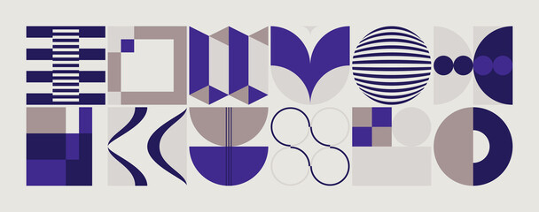 Fototapete - Modern Vector Graphics Collection Of Various Geometric Shapes and Abstract Forms