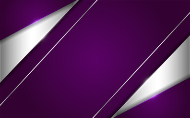 Wall Mural - Abstract modern white background combination with line purple glowing