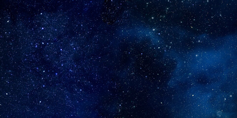Wall Mural - long large panoramic night starry sky, space and stars